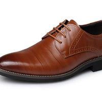 Mandotos men's leather shoes, dress and casual styles, large sizes, black with sleek design, suitable for business or casual wear.
