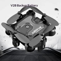 Mini folding drone by MANDOTOS with compact design, four propellers, and remote control, ready for aerial photography and fun flying.