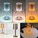 Mandotos crystal table lamp with diamond design, warm LED lighting, ideal for home decor, romantic ambiance, and night lighting.