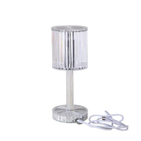 Mandotos crystal table lamp with diamond design, warm LED lighting, ideal for home decor and romantic gift ambiance.