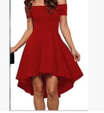 Mandotos one-shoulder short sleeve top paired with a large swallowtail skirt, elegant and stylish women's fashion ensemble.