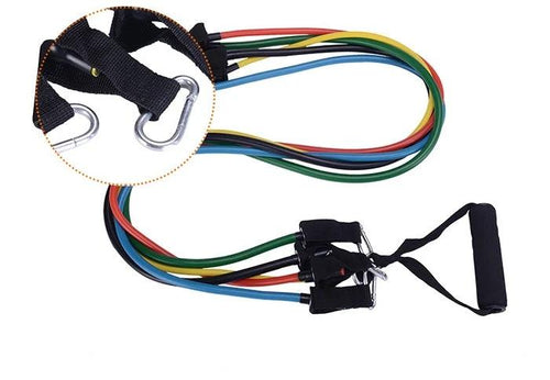 Portable Fitness Rally by MANDOTOS, compact fitness equipment with resistance bands and handles for versatile workouts.