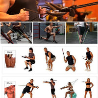 Portable Fitness Rally by MANDOTOS, compact workout equipment with handles and resistance bands for versatile home or gym exercise