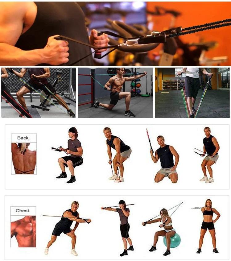 Portable Fitness Rally by MANDOTOS, compact workout equipment with handles and resistance bands for versatile home or gym exercise
