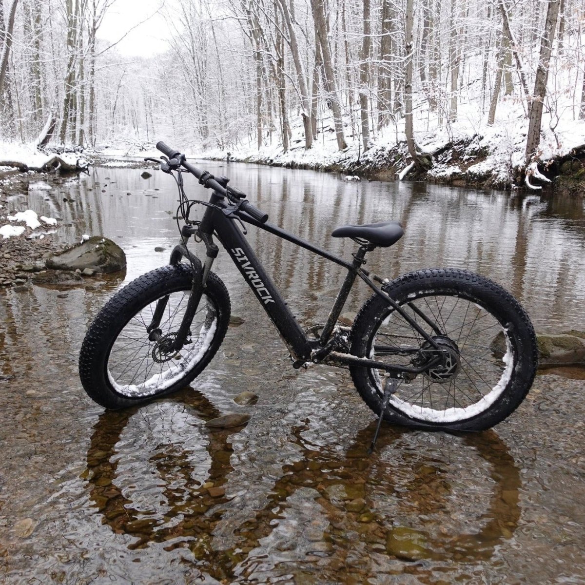 Mandotos electric mountain bike for adults with 26x4-inch fat tires, 1000W motor, 48V battery, suitable for trail riding and commuting.