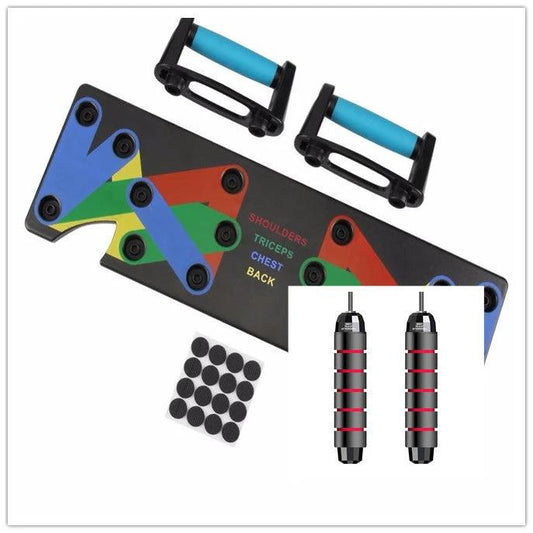 Mandotos 9-in-1 push-up rack and display shelves for bodybuilding, gym training, fitness tools for women and men.