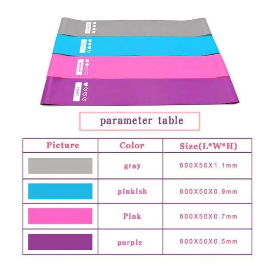 Mandotos resistance bands for fitness and yoga, elastic rubber workout bands for bodybuilding and gym exercises.
