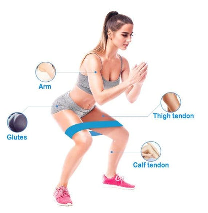 Mandotos resistance bands for fitness and yoga, elastic rubber exercise bands for bodybuilding, gym workouts, and sports training.