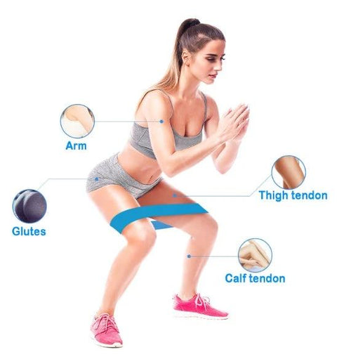 Mandotos resistance bands for fitness and yoga, elastic rubber exercise bands for bodybuilding, gym workouts, and sports training.