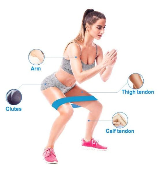 Mandotos resistance bands for fitness and yoga, elastic rubber exercise bands for bodybuilding, gym workouts, and sports training.