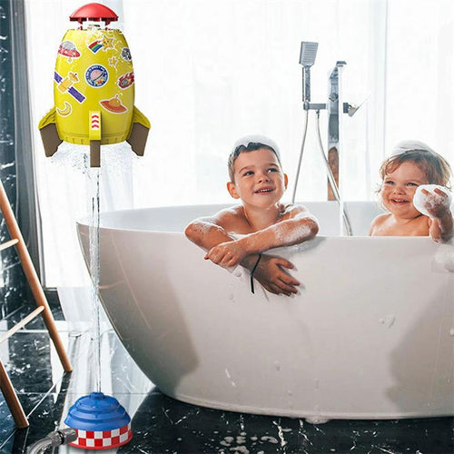 Mandotos outdoor rocket launcher toy with water pressure lift and spray for kids, garden lawn summer water play gadget.