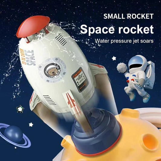 Mandotos outdoor rocket launcher toy with water pressure sprinkler, garden lawn water spray toy for kids, summer outdoor water fun