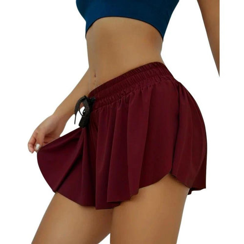 Mandotos scrunch skirt cycling biker shorts for women, designed for gym workouts, running, and marathon training.