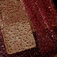 Mandotos sequined pear dress with embroidery lace, asymmetric design, and single sleeve for elegant evening wear.