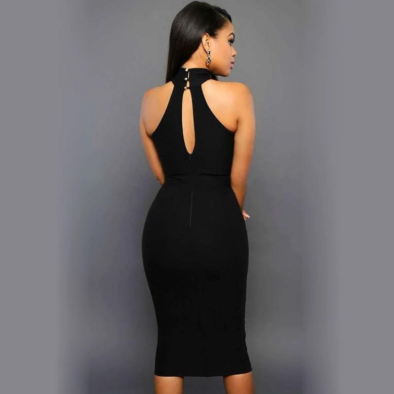 Mandotos sexy party dress featuring a stylish design, fitted silhouette, and bold neckline for evening and special occasions.
