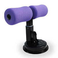 Mandotos Sit Up Bar Trainer shown assembled for core exercises, featuring adjustable height and sturdy metal construction.