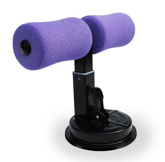 Mandotos Sit Up Bar Trainer shown assembled for core exercises, featuring adjustable height and sturdy metal construction.