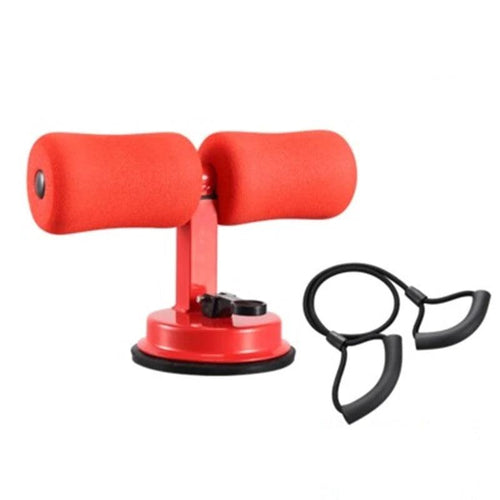 Mandotos Sit Up Bar Trainer for core workouts, showing the adjustable bar with padded grip and mounting brackets for exercise use.