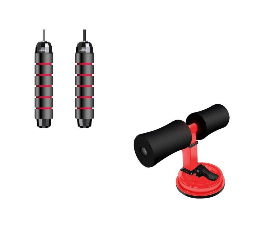 Mandotos sit-up bar trainer with cushioning and adjustable height for core workouts and abdominal exercises.