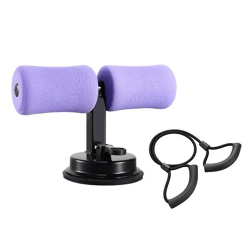 Mandotos Sit Up Bar Trainer for core exercises, showing a sturdy metal frame with foam grips for comfortable workout sessions.
