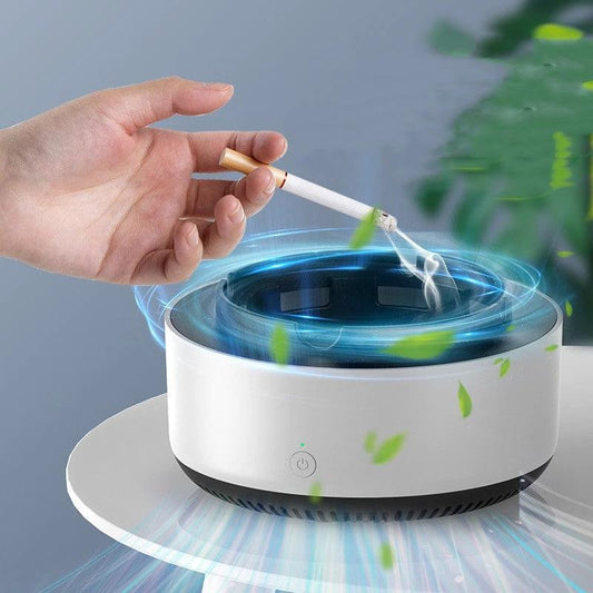 Mandotos smoke removal air purification ashtray with automatic anion purification, portable car ashtray gadget for smoke control