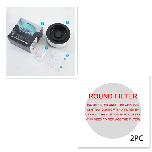 Mandotos smoke removal air purification ashtray with automatic and portable design, ideal for car use and odor elimination.