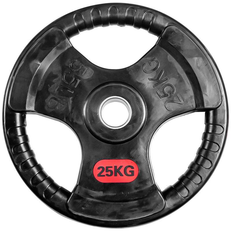 Mandotos three-hole rubber bag for gym weightlifting barbells, designed to protect and secure weightlifting bars during workouts.
