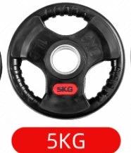 Mandotos three-hole rubber bag for gym weightlifting barbells, designed to protect and secure barbell rubber components.