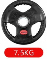 Mandotos three-hole rubber bag for gym weightlifting barbells, protective rubber sleeve for barbell bars.