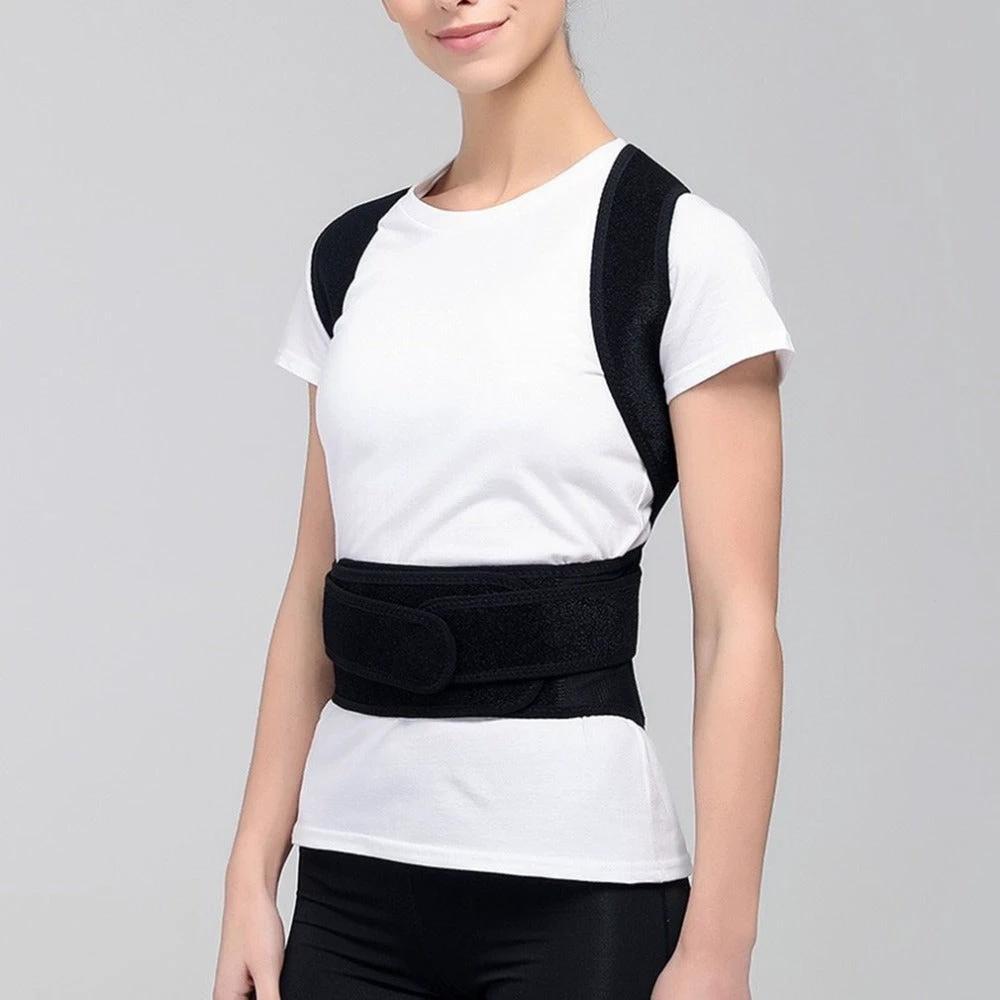Mandotos spine bending posture corrector worn on back, designed to improve posture and support spinal alignment.