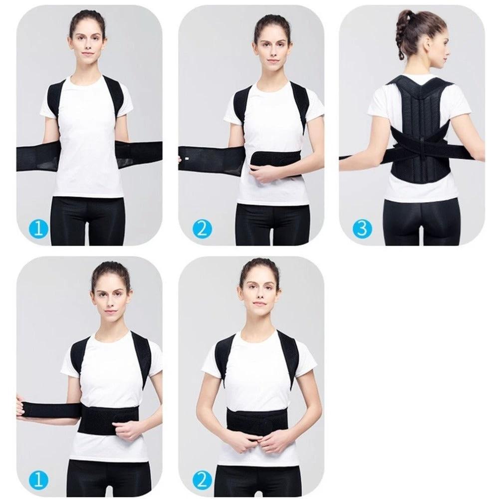 Mandotos spine bending posture corrector worn around shoulders and back for improved posture and spinal alignment.