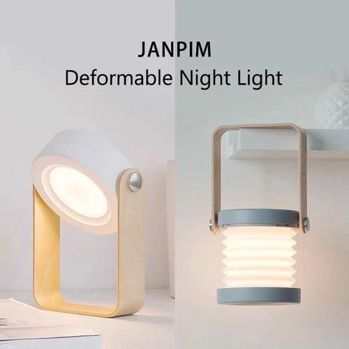 Mandotos touch control USB rechargeable night light in elegant white, green, gray, and red limited edition with a modern design.