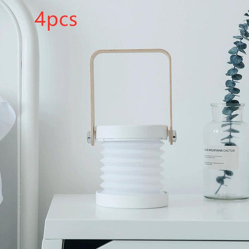 Mandotos touch control rechargeable night light in elegant white, green, gray, or red limited edition, with a sleek modern design.