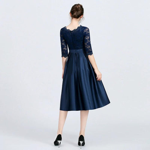 Mid-length casual evening dress for women by MANDOTOS, featuring a versatile, stylish design suitable for various occasions.