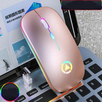 Mandotos wireless charging Bluetooth mouse with ergonomic design and sleek black finish, connected via Bluetooth for easy use.