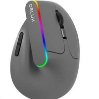 Wireless MANDOTOS mouse with ergonomic design and black finish, featuring a scroll wheel and two side buttons.
