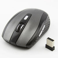 Mandotos wireless office computer mouse, sleek black design, ergonomic shape, suitable for office work and computer use.