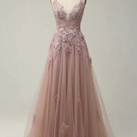 Long women’s evening dress with suspenders by MANDOTOS, perfect for formal dance events and elegant occasions.