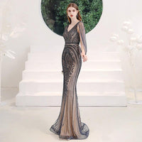 Elegant women's fashion dress by MANDOTOS featuring a light, luxurious design with a refined, temperament-enhancing style.