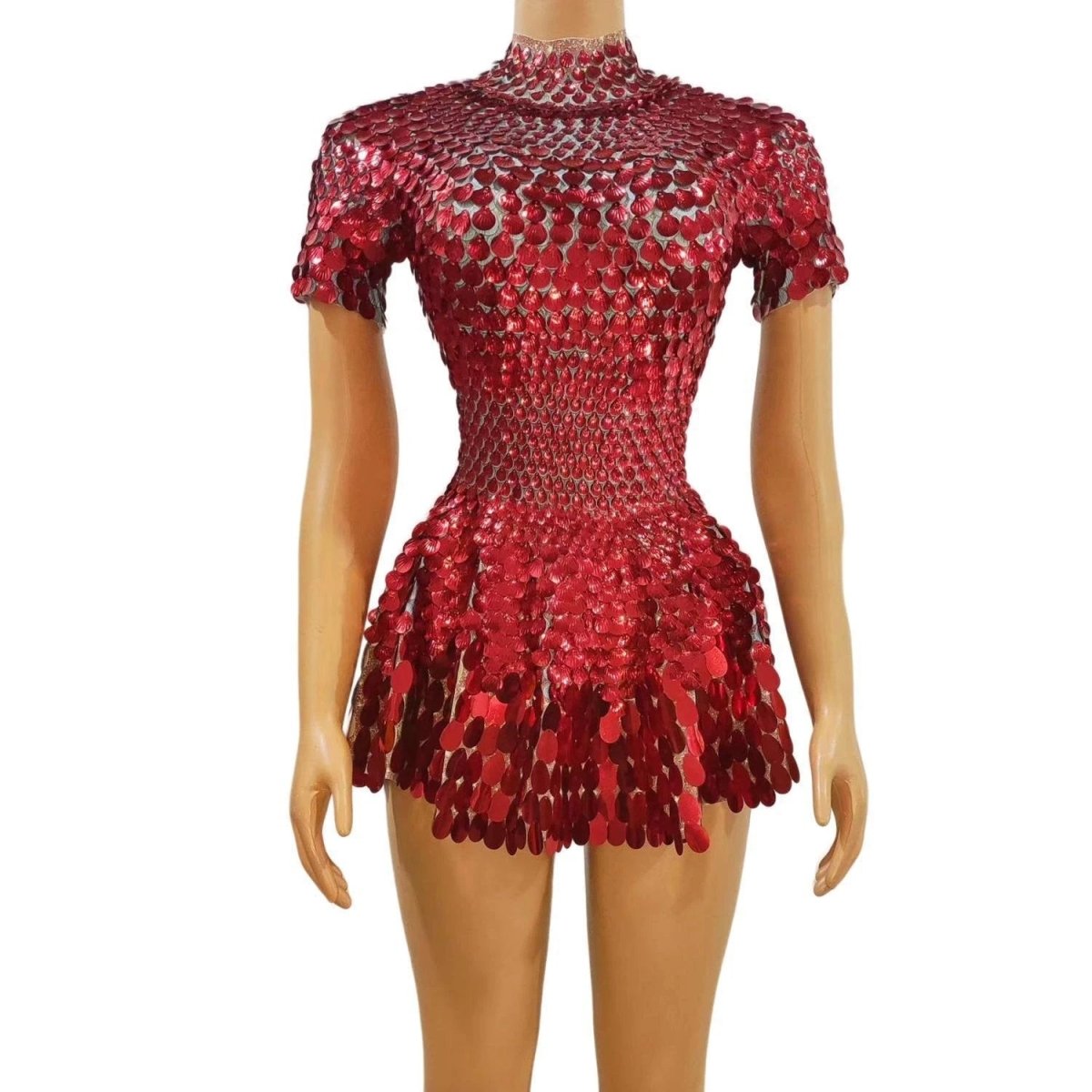 Women's fashionable sequins skirt by MANDOTOS featuring dazzling design, zipper closure, perfect for daily wear or parties.