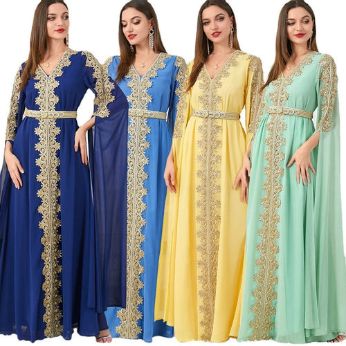 Women's splicing long sleeve skirt dress by MANDOTOS featuring a stylish design and flowing fabric.