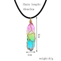 Women's transparent geometric diamond crystal necklace by MANDOTOS featuring a modern, elegant design with sparkling crystal accents.