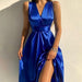 Mandotos women's long sleeve wrap hips dress with bodycon fit and neckline, stylish and elegant for casual or evening wear.