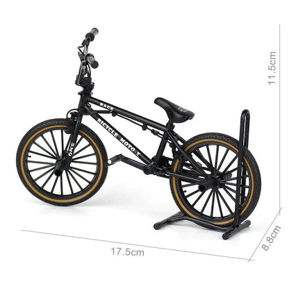 Mini alloy racing bicycle diecast model by MANDOTOS, pocket-sized scale with detailed racing bike features.