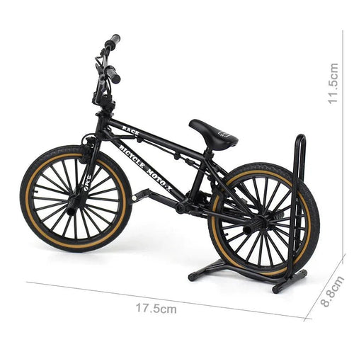 Mini alloy racing bicycle diecast model by MANDOTOS, pocket-sized scale with detailed racing bike features.