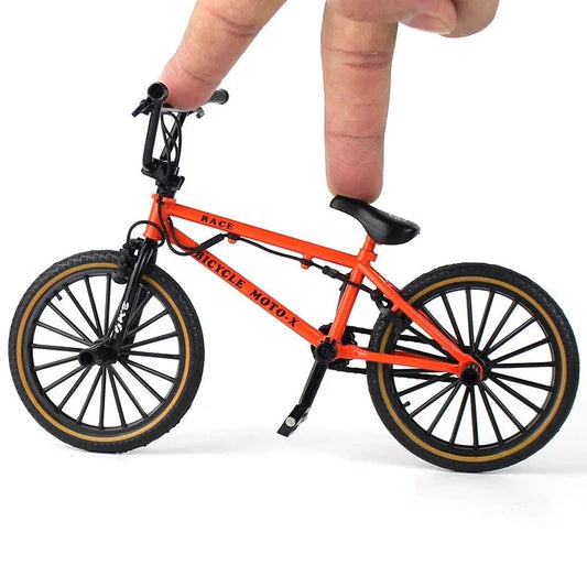 Mini alloy racing bicycle diecast model by MANDOTOS, detailed pocket-sized replica of a racing bicycle for collectors and enthusiasts.