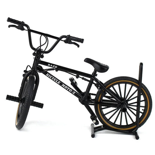 Mini alloy racing bicycle diecast model by MANDOTOS, detailed pocket-sized racing bike replica for collectors and display.