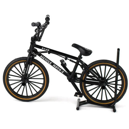 Mini alloy racing bicycle diecast model by MANDOTOS, pocket-sized, detailed miniature bike for collectors and display.