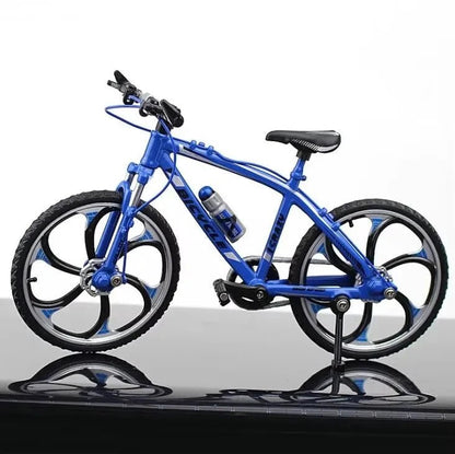 Mini alloy racing bicycle diecast model by MANDOTOS, detailed 1:8 scale miniature bike perfect for collectors and display.