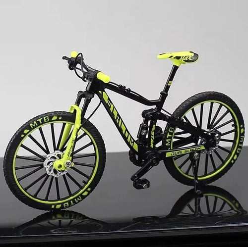 Mini alloy racing bicycle diecast model by MANDOTOS, compact and detailed toy bike perfect for collectors and enthusiasts.